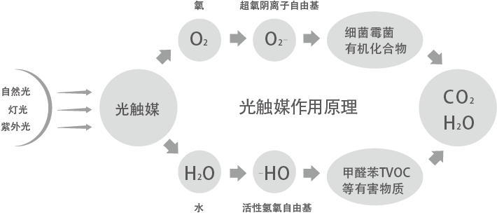 光触媒 治理原理图